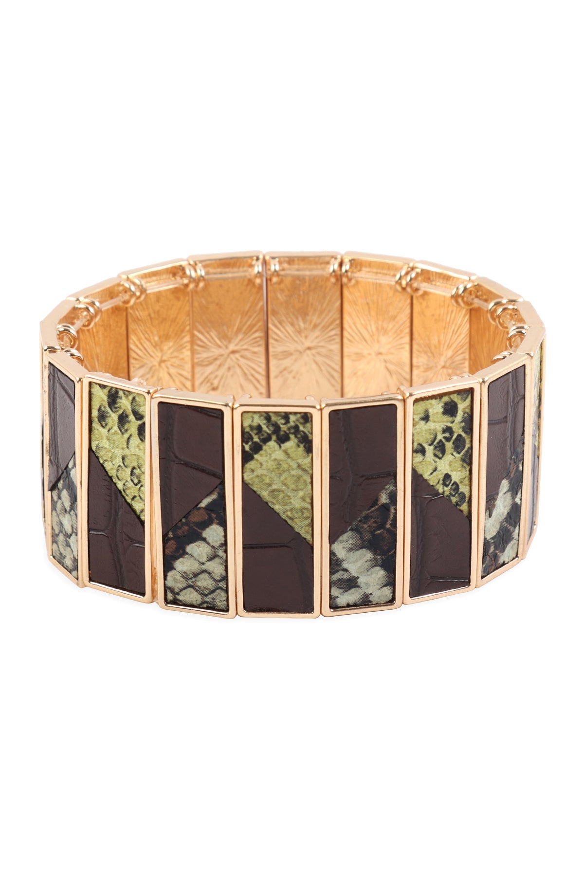 Animal Print Leather Stretch Bracelet