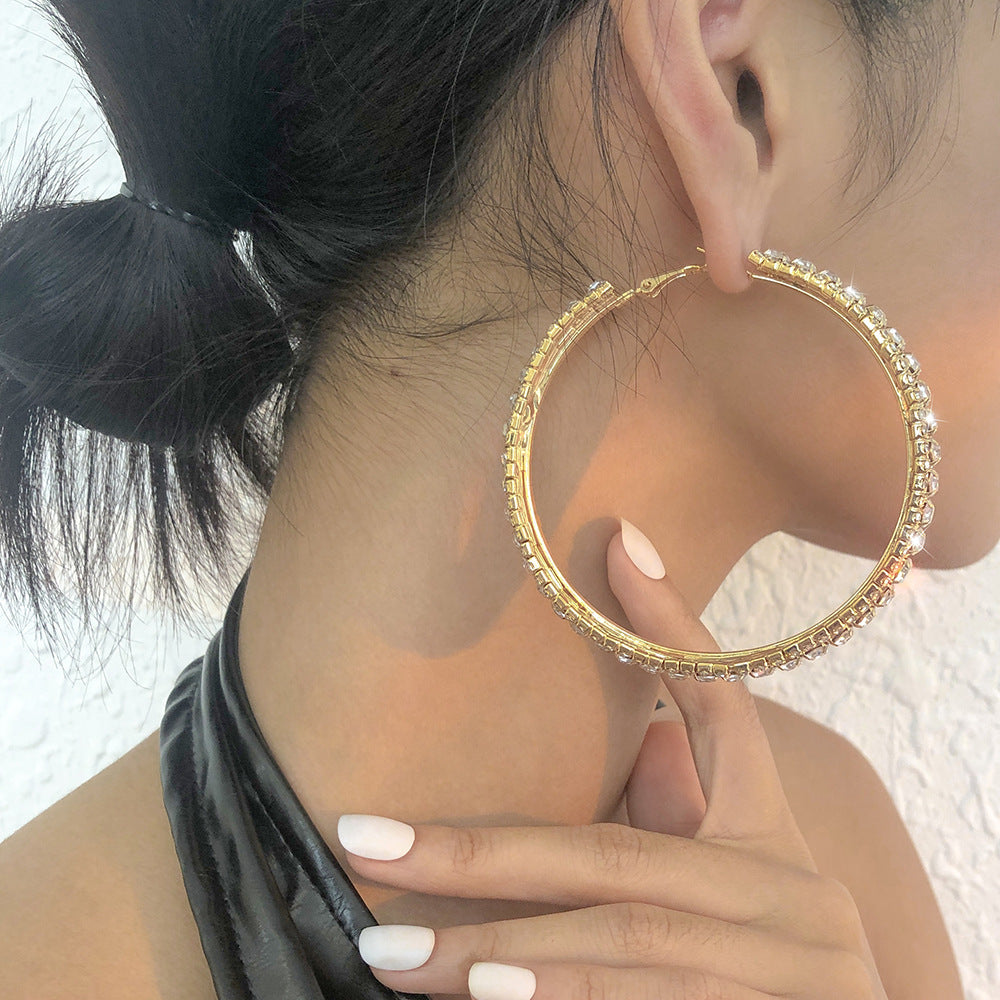 Simple Big Hoop Ear Ring Women