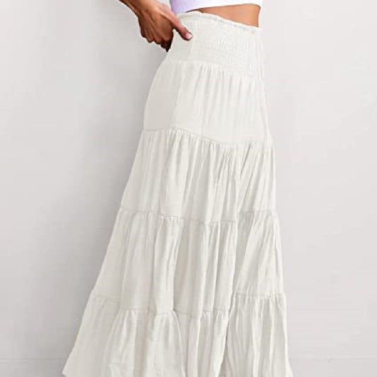 Women's Fashion High Waist Bohemian Long Skirt