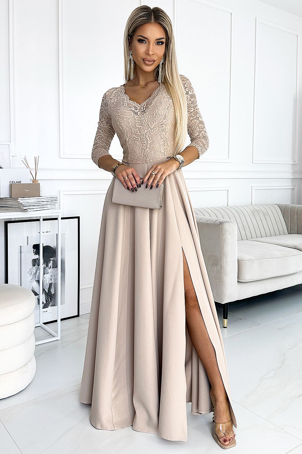 Beige Maxi Long Dress