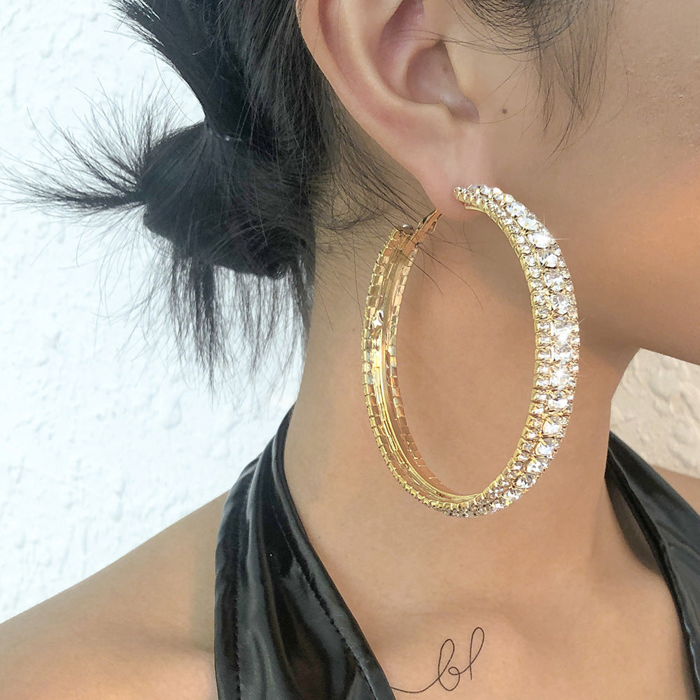 Simple Big Hoop Ear Ring Women